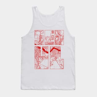 Seoul, South Korea City Map Typography - Oriental Tank Top